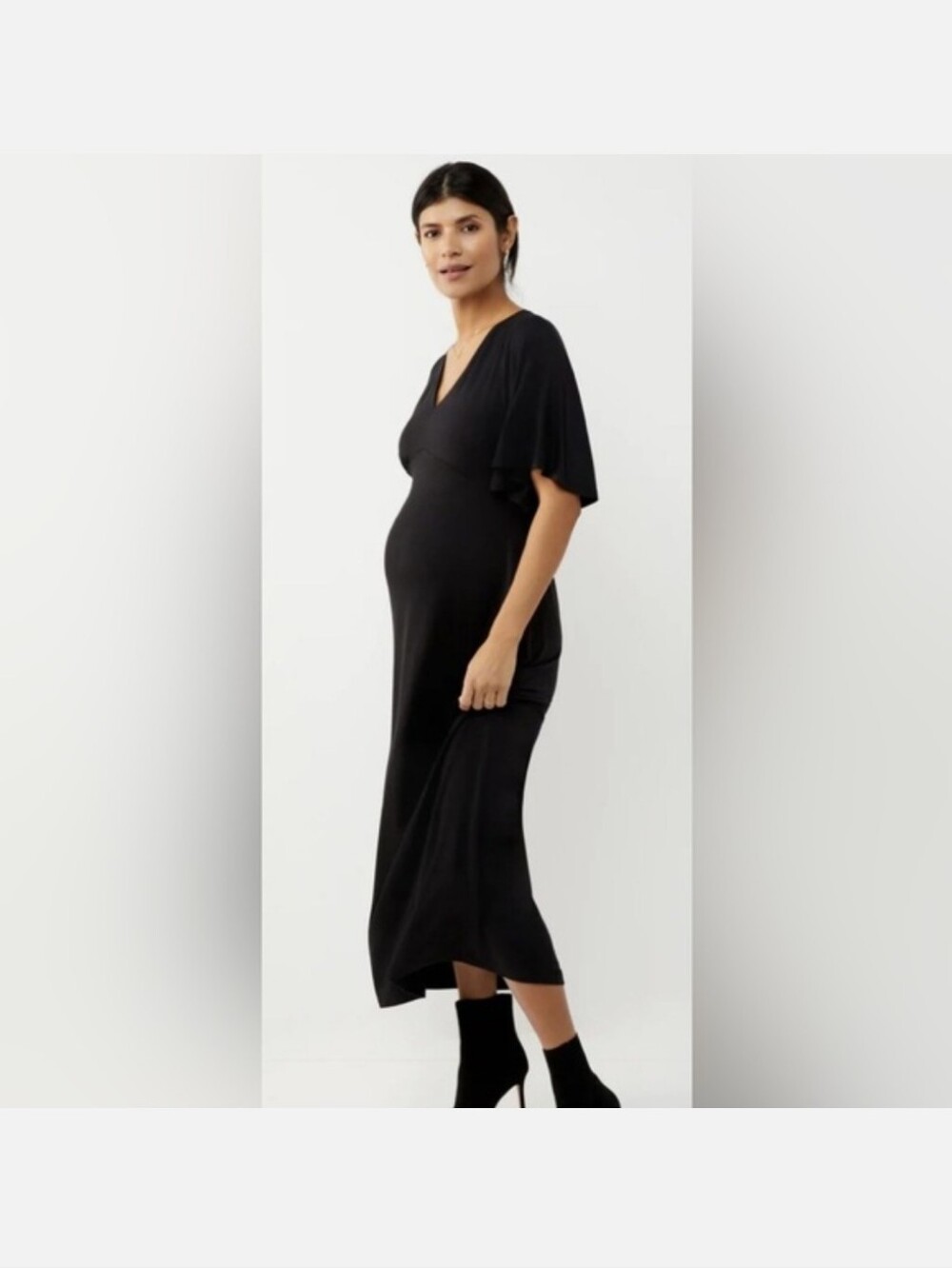 A Pea in the Pod Luxe Kimono Sleeve Maternity Dress- M